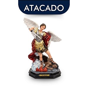 São Miguel Arcanjo Em Resina 21cm Atacado