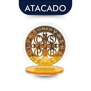 Medalha São Bento Com Base 6,5cm Atacado