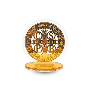 Medalha São Bento Com Base 6,5cm