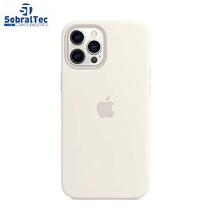 Case De Silicone Para iPhone 12 Pro Max Na Cor Bege