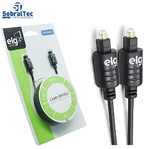 Cabo Óptico para Áudio ELG T5018HD Preto