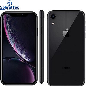 iPhone XR Apple 64GB Preto Tela Liquid Retina HD de 6.1”, iOS, Câmera Traseira 12MP MH6M3BR/A