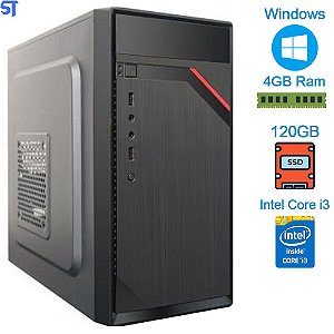 Computador Core i3-2100- HD SSD 120GB- Memória 4GB- Gab -BG2316