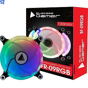 Cooler Fan Controlável Bluecase Ring BFR-09RGB RGB por Controlador, 12cm - BFR09RGBCASE