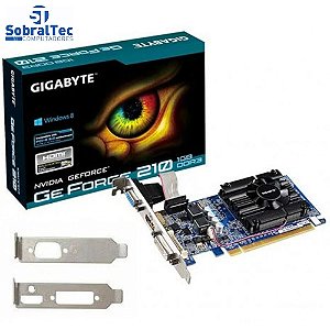 Placa de Vídeo Gamer GT210 64 Bit 1GB Ddr3 Gigabyte