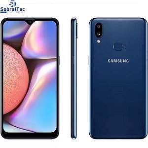 Smartphone Samsung Galaxy A10s 32GB  4G - Octa-Core 2GB RAM 6,2” Câm. Dupla + Selfie 8MP- Azul
