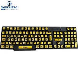 Teclado Adaptado Para Braille Usb Abnt2
