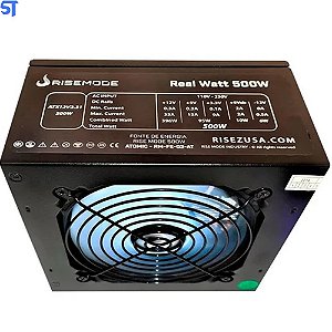 Fonte Gamer ATX Rise Mode Atomic 500W Real RM FE 03 AT