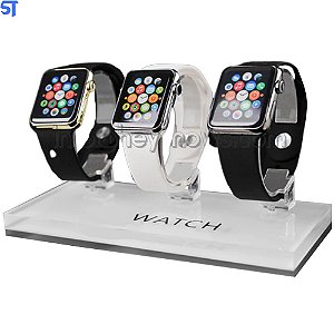 Expositor De Relógio 3 Em 1 Para iWatch Com Base Transparente Universal