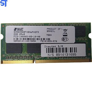 Memória Ram Smart Ddr3 2GB Pc3-10600s-09-10-zzz-zzz