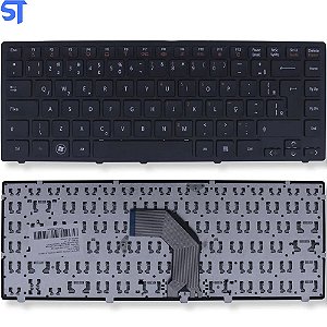 Teclado Notebook Compativel Com Lg S425 - Preto - Br - Com Moldura