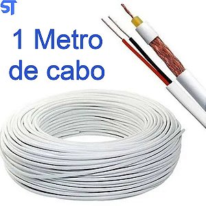 Metro de Cabo Coaxial Para Cftv 4mm+ Bipolar Condutti Master