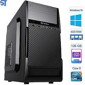 Computador Core i3-2100- HD SSD 128GB- Memória 4GB- GaB MT-25V2BK- Windows10
