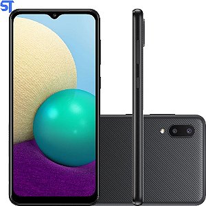 Smartphone Samsung Galaxy A02 32GB Preto 4G - Quad-Core 2GB RAM 6,5” Câm. Dupla + Selfie 5MP