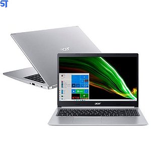 Notebook Acer Aspire 5 Intel Core i5-1035G1- 8GB- 256GB SSD- 15.6´ FHD 1920x1080, Windows 10 Home Prata - A515-55-511Q