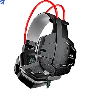 Headset Gamer C3 Tech Sparrow, P2, Preto e Vermelho - PH-G11BK