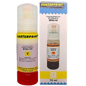Refil de Tinta Epson Corante 504/544 Amarelo 70ML Masterprint Para Ecotank L4150 / L4160 / L4260 / L6171 / L6161