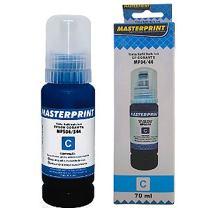 Refil de Tinta Epson Corante 504/544 Ciano 70ML Masterprint Para Ecotank L4150 / L4160 / L4260 / L6171 / L6161 / L61