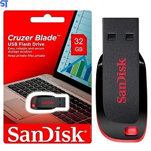 Pen Driver 32 GB Sandisk Cruzer Blade Usb Flash Drive
