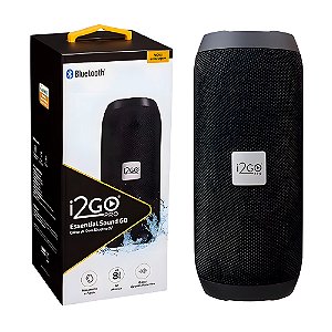 Caixa De Som Bluetooth Essential Sound Go I2go 10W RMS Resistente À Água, Preto