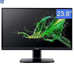 Monitor Acer 23.8 Tela IPS FHD 1ms 75Hz KA242Y  ZeroFrame FreeSync Entrada USB, HDMI, VGA