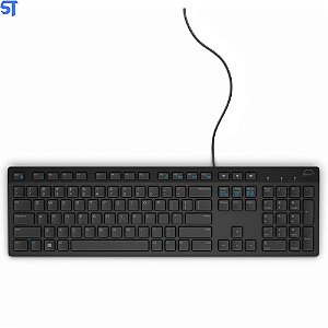Teclado Multimídia USB Dell KB216 Alfanumérico de 107 Teclas, Padrão PTBR