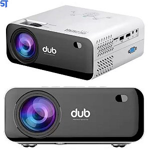 Projetor Dub Home Cinema DUB-P2800 Wifi / Android/ HDMI/ VGA/ USB/ 2800 Lumens - Branco e Preto