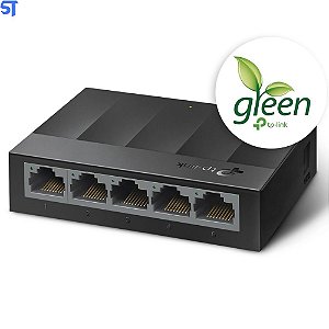 Hub Switch 5 Portas TP-Link LS1005G Gigabit 10/100/1000MBps - Preto