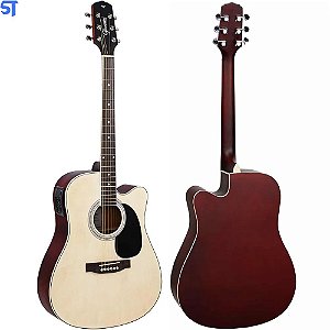 Violão Giannini Folk Elétrico Aço GDC-1 NS ou SBK (Acabamento Fosco) (Natural