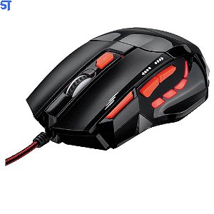 Mouse Optico Xgamer Fire Button Usb 2400dpi Preto e Vermelho - MO236