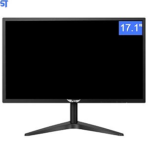 Monitor LED 17.1" Tronos VGA HDMI Vesa Bivolt Preto 17TRS Com Cabo Husky Technologies HDMI 2.1, 1,5MT