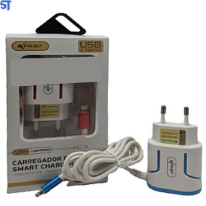 Carregador de Celular Lightning  Iphone + 2 USB 3.1A KP-IC008 - Knup
