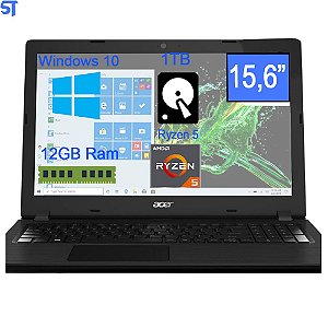 Notebook Acer Aspire 3 A315-42-R1B0 AMD Ryzen 5, Memória 12GB ,HD 1TB Tela 15,6 Win10
