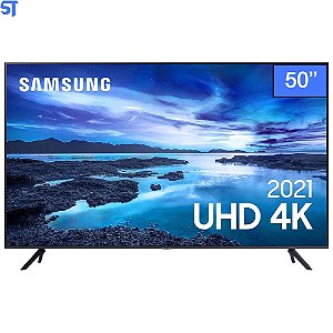 Smart TV Samsung 50 UHD 4K 50AU7700, Processador Crystal 4K, Tela sem limites, Visual Livre de Cabos, Alexa Built In - U