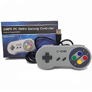 Controle USB, Super Nintendo SNES, Para Windows, Mac e Linux, Altomex, Choki-Con275