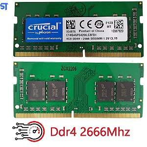 Memória Ram Notebook 4GB DDR4 2666Mhz Crucial