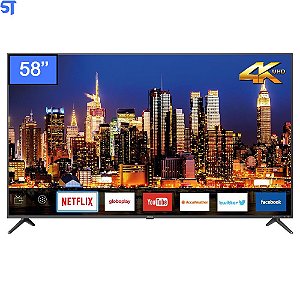 Smart TV LED 58" UHD 4K Philco PTV58F80SNS com Netflix, Dolby Audio, Wi-fi, HDR, Processador Quad-Core, Entradas HDMI