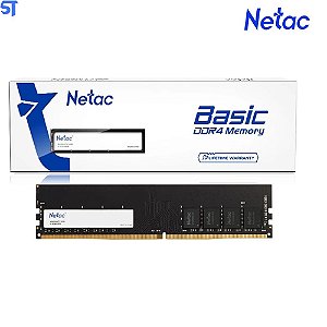 Memória RAM Desktop 8GB 2666hz DDR4 CL19 Netac