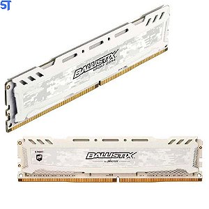 Memória Ram Gamer Desktop 8GB 2400Mhz Ballistix Sport Platina