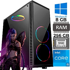 Computador Gamer Core i5- 3470, HD SSD 256GB, Memória 8GB, Gabinete BG-014 Em Acrílico, Fonte Real 500W