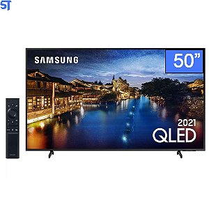 Smart TV 4K QLED 50” Samsung QN50Q60AAGXZD - Wi-Fi Bluetooth HDR 3 HDMI 2 USB
