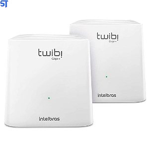 Kit Roteador Wi-Fi Mesh Intelbras 2 Unidades Twibi Giga+ AC1200 Dual Band Branco