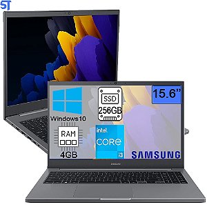 Notebook Samsung Book Intel Core I3-1115G4 4GB -SSD 256GB -W10 FHD 15.6'' Cinza Chumbo NP550XDA-KT1BR