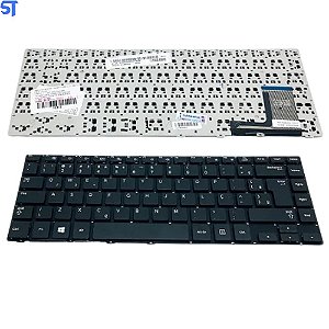 Teclado Notebook Compativel Com Samsung Np470 270R4E - Preto - Br - Sem Moldura