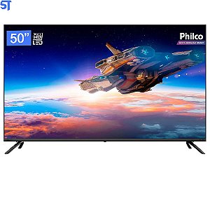 Smart TV LED 50" 4K Philco PTV50G70SBLSG com HDR, Processador Quad Core, GPU Triple Core, Dolby Audio, Mídia Cast, Wi-Fi
