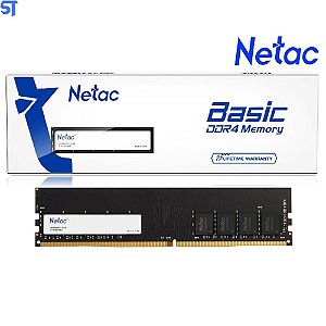 Memória Ram Desktop 4GB 2666hz DDR4 288 Pinos Netac