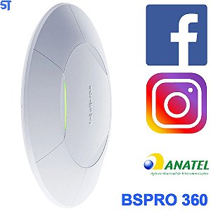 Roteador Acces Point BSPRO 360 Intelbras Acesso Via Instagram e Facebook