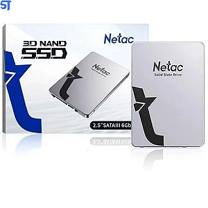 HD SSD Netac 512GB 2.5`SataIII 560Mbps de Leitura 520Mbps de Gravação - Alumínio