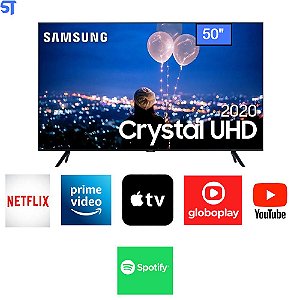 Smart TV Crystal UHD 4K LED 50” Samsung - 50TU8000 Wi-Fi Bluetooth HDR 3 HDMI 2 USB