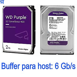 HD Interno para DVR Western Digital 2TB WD Purple 3.5" SATA 3 5400RPM - WD22PURZ